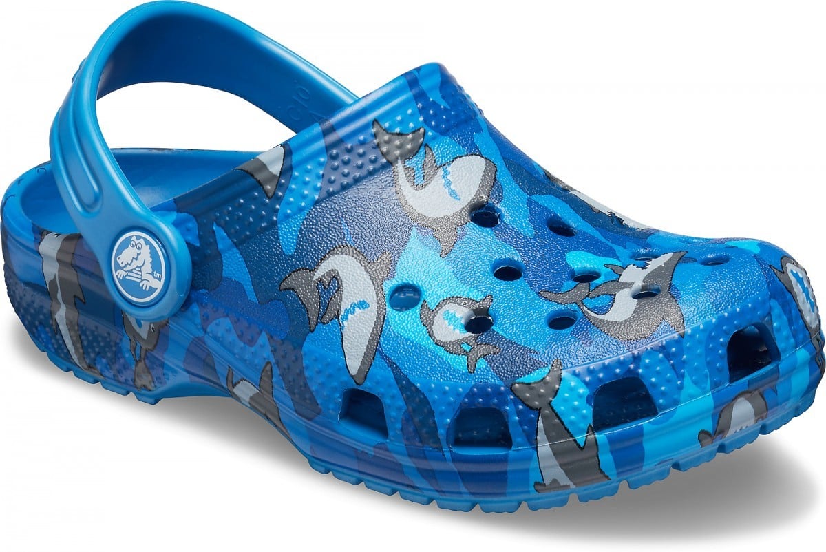 Saboți Crocs Classic Shark Clog PS Albastru - Prep Blue - poza 2