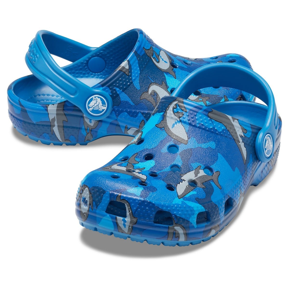 Saboți Crocs Classic Shark Clog PS Albastru - Prep Blue - poza 3