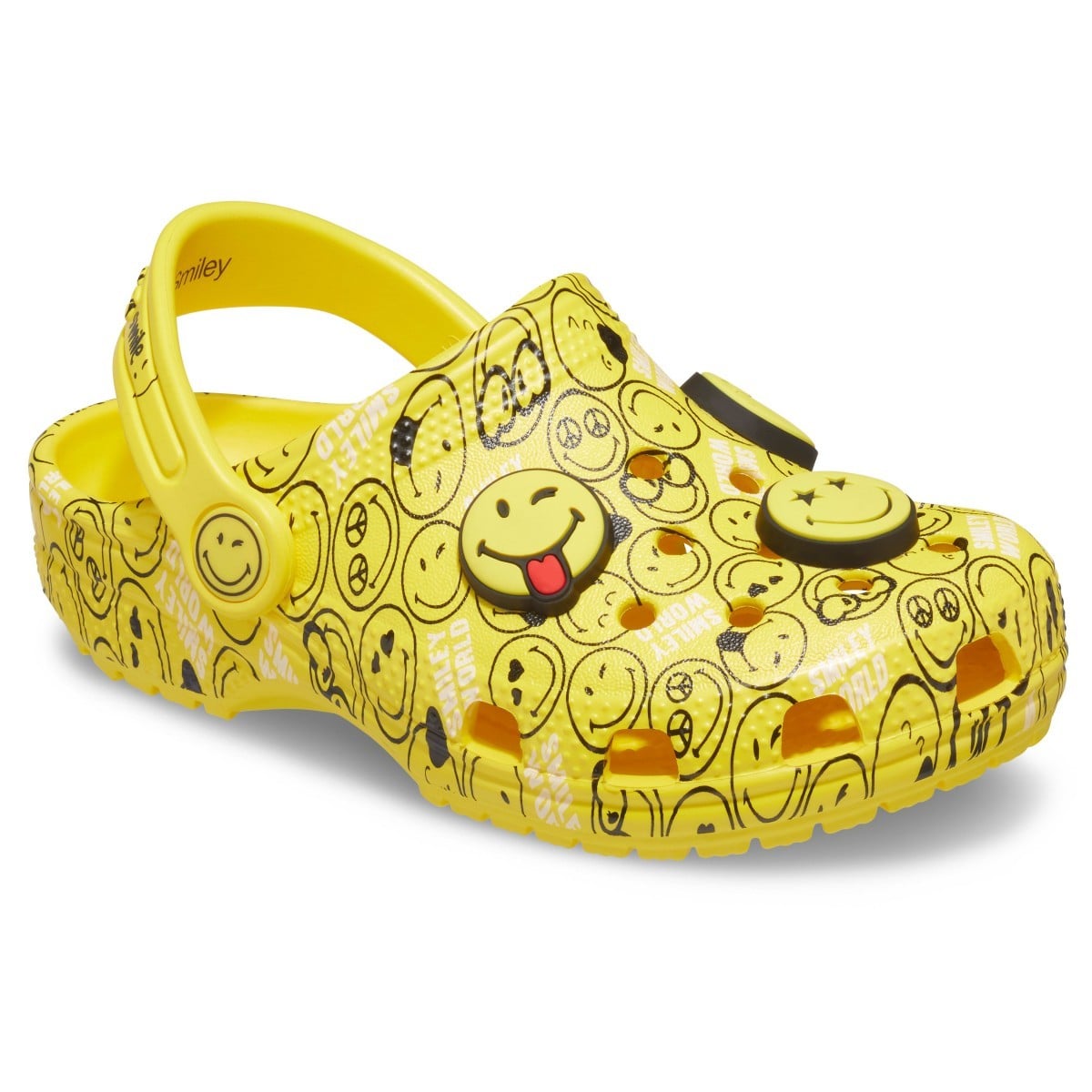Saboți Crocs Classic Smiley World Clog Alb - White/Multi - poza 2