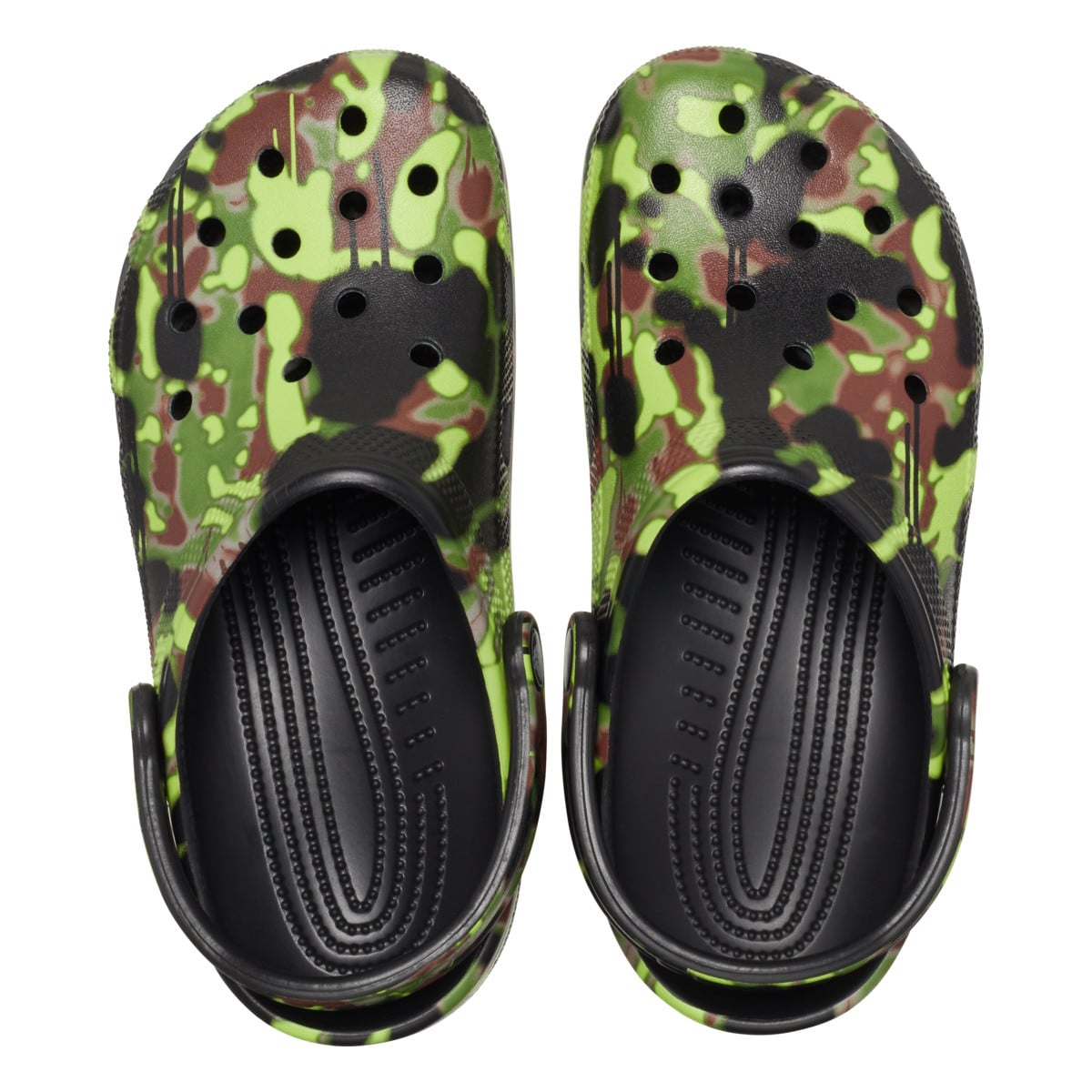 Saboti Crocs Classic Spray Camo Clog Negru - Black - poza 5