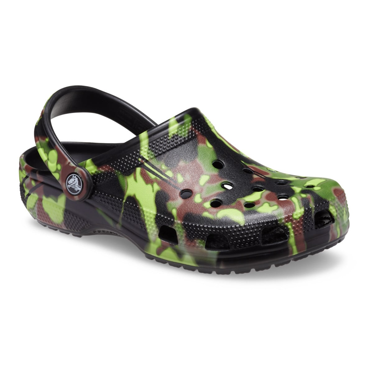 Saboti Crocs Classic Spray Camo Clog Negru - Black - poza 2