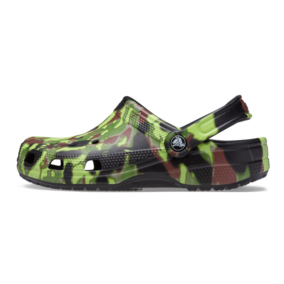 Saboti Crocs Classic Spray Camo Clog Negru - Black - poza 3