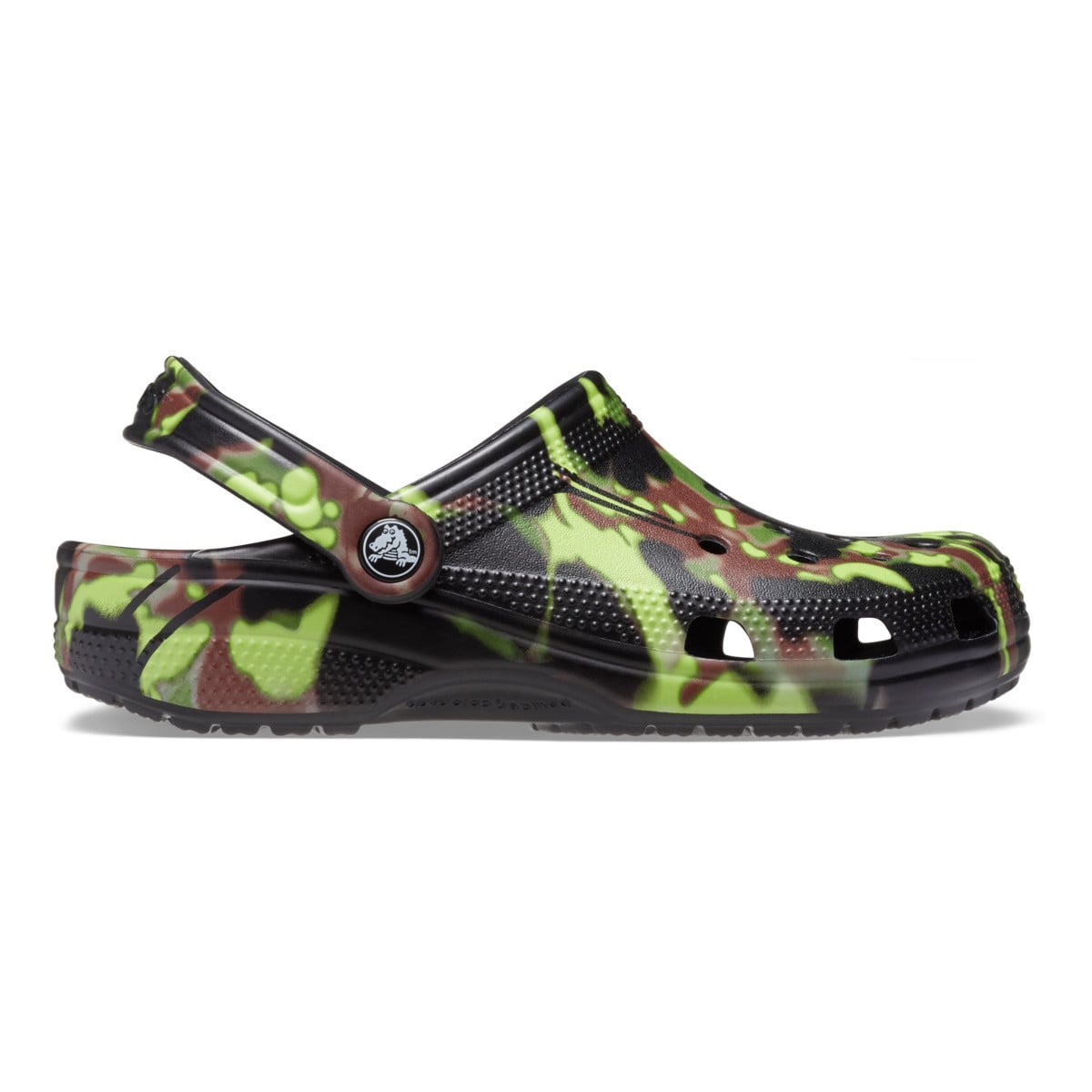 Saboti Crocs Classic Spray Camo Clog Negru - Black - poza 1
