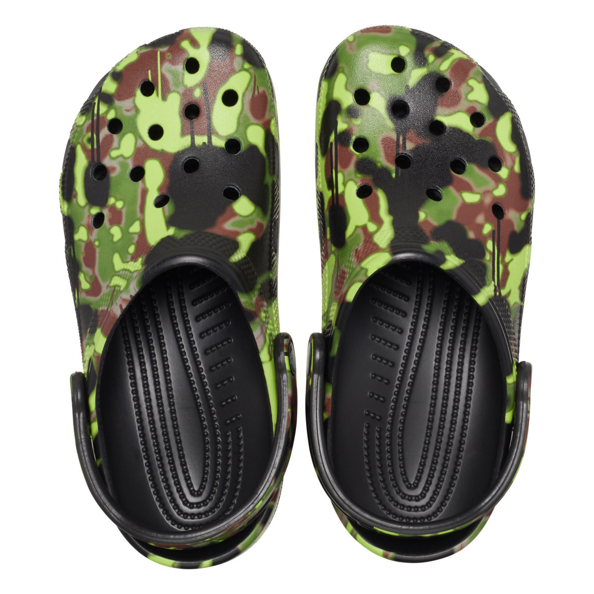 Saboti Crocs Classic Spray Camo Clog Negru - Black - poza 5