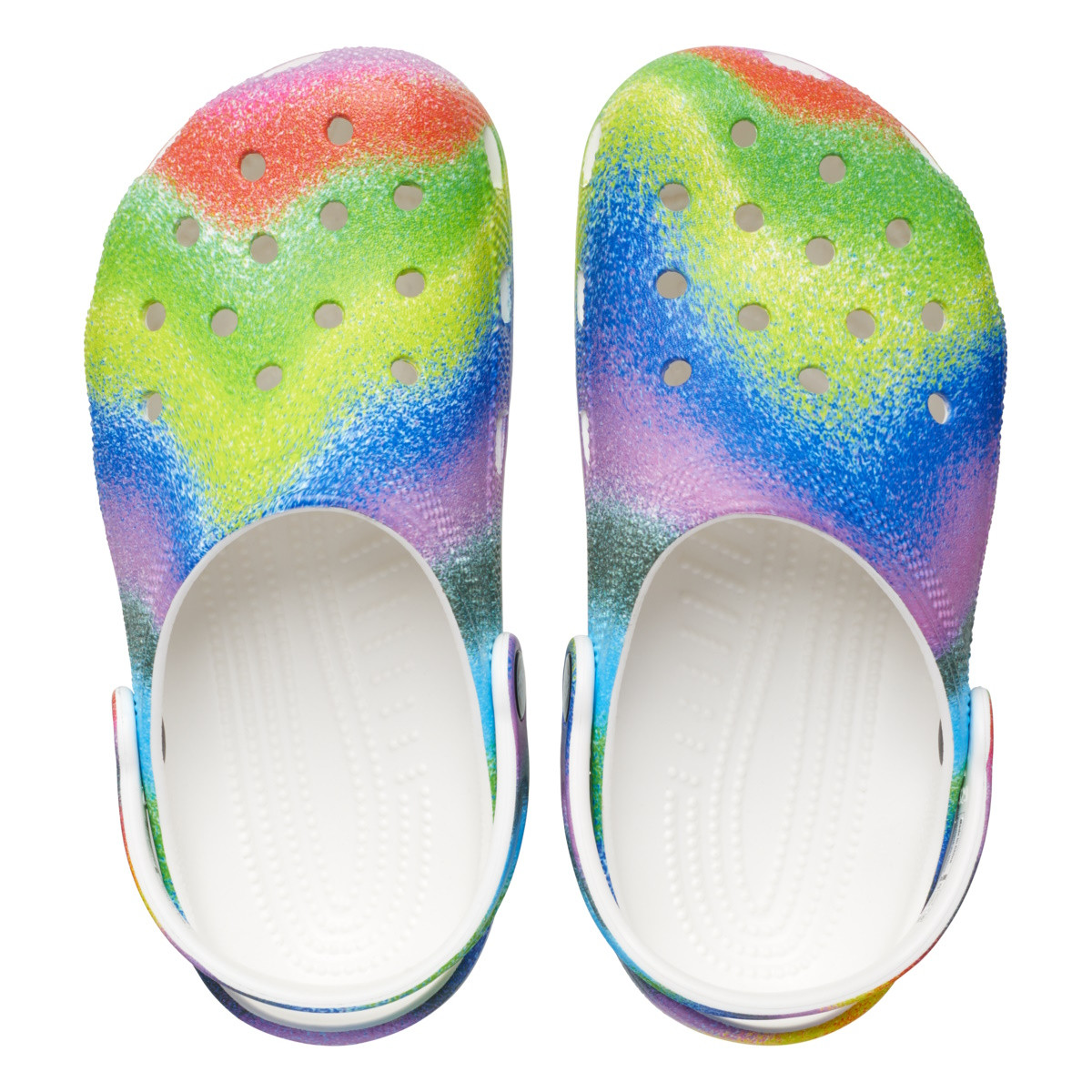 Saboti Crocs Classic Spray Dye Clog Kids Alb - White/Multi - poza 5