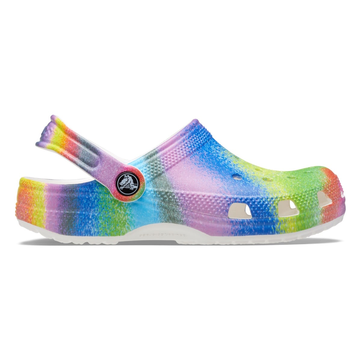 Saboti Crocs Classic Spray Dye Clog Kids Alb - White/Multi - poza 1