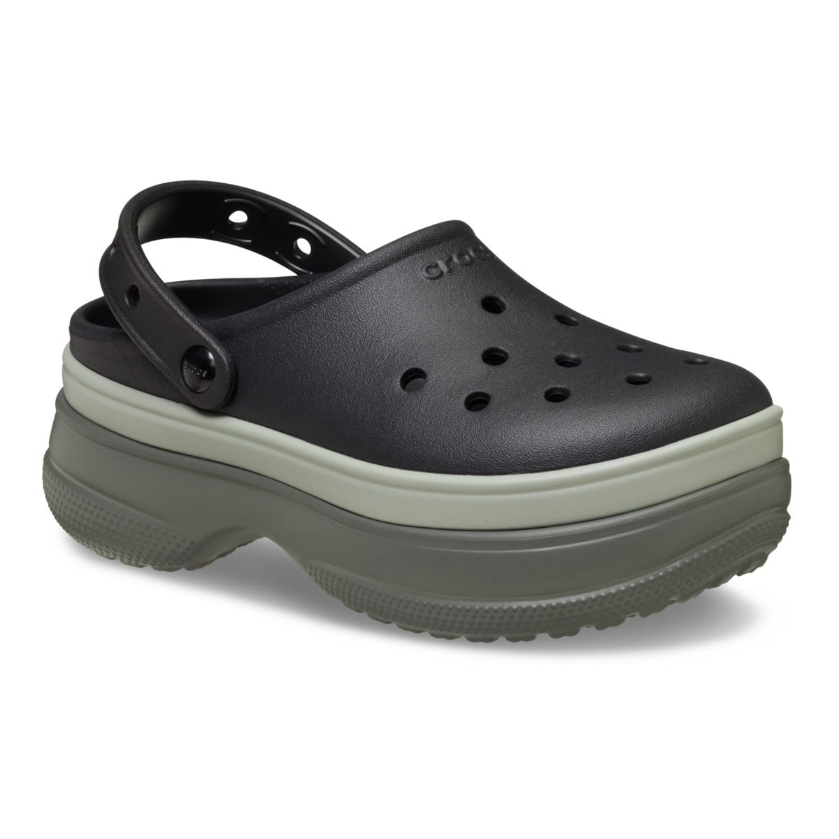 Saboti Crocs Classic Stacked Clog Negru - Black - poza 2