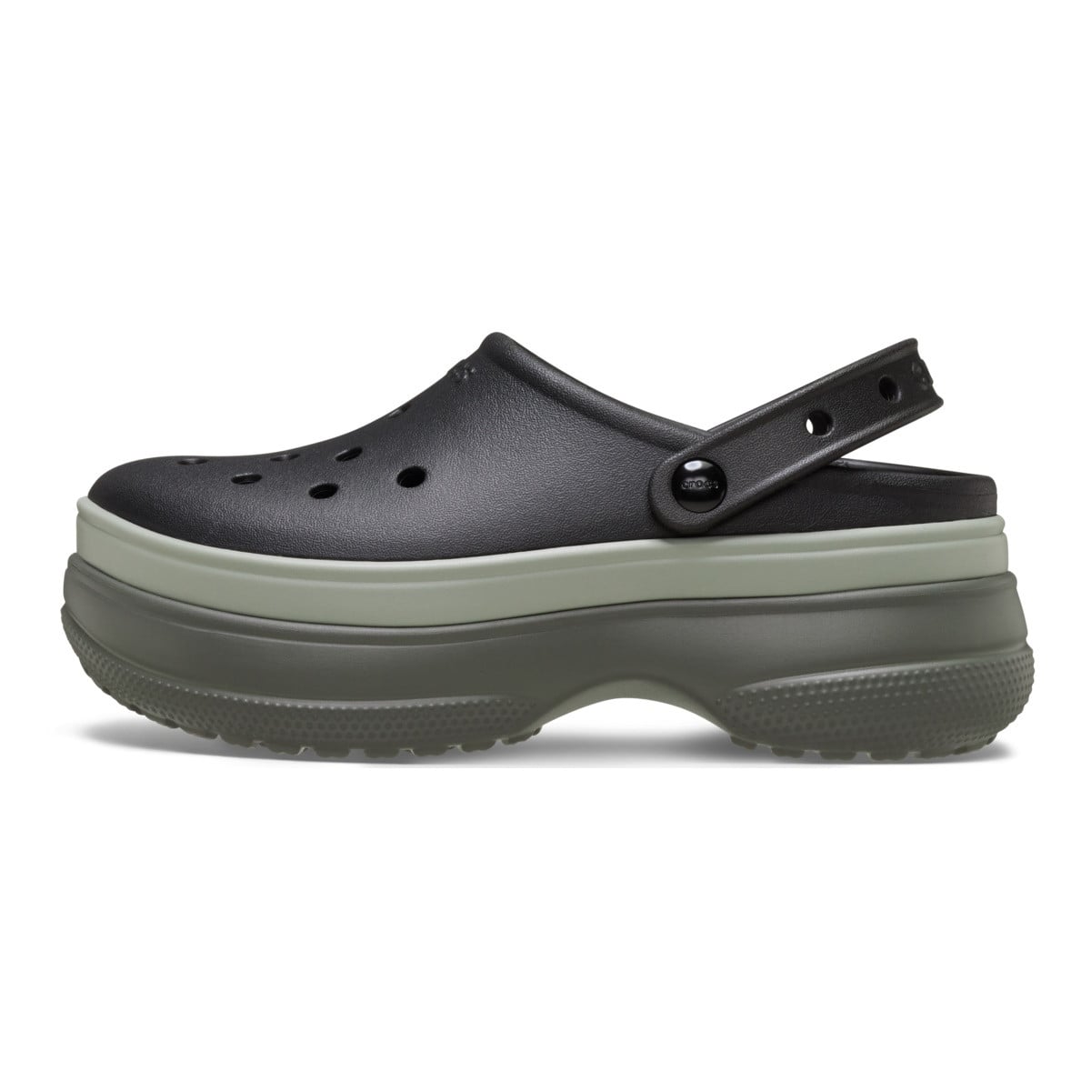 Saboti Crocs Classic Stacked Clog Negru - Black - poza 3