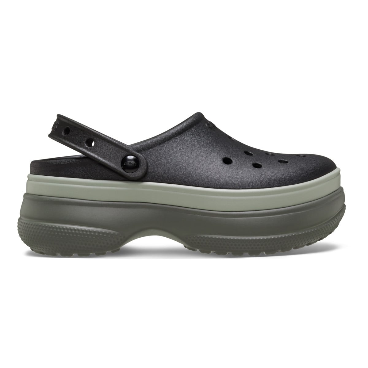 Saboti Crocs Classic Stacked Clog Negru - Black - poza 1