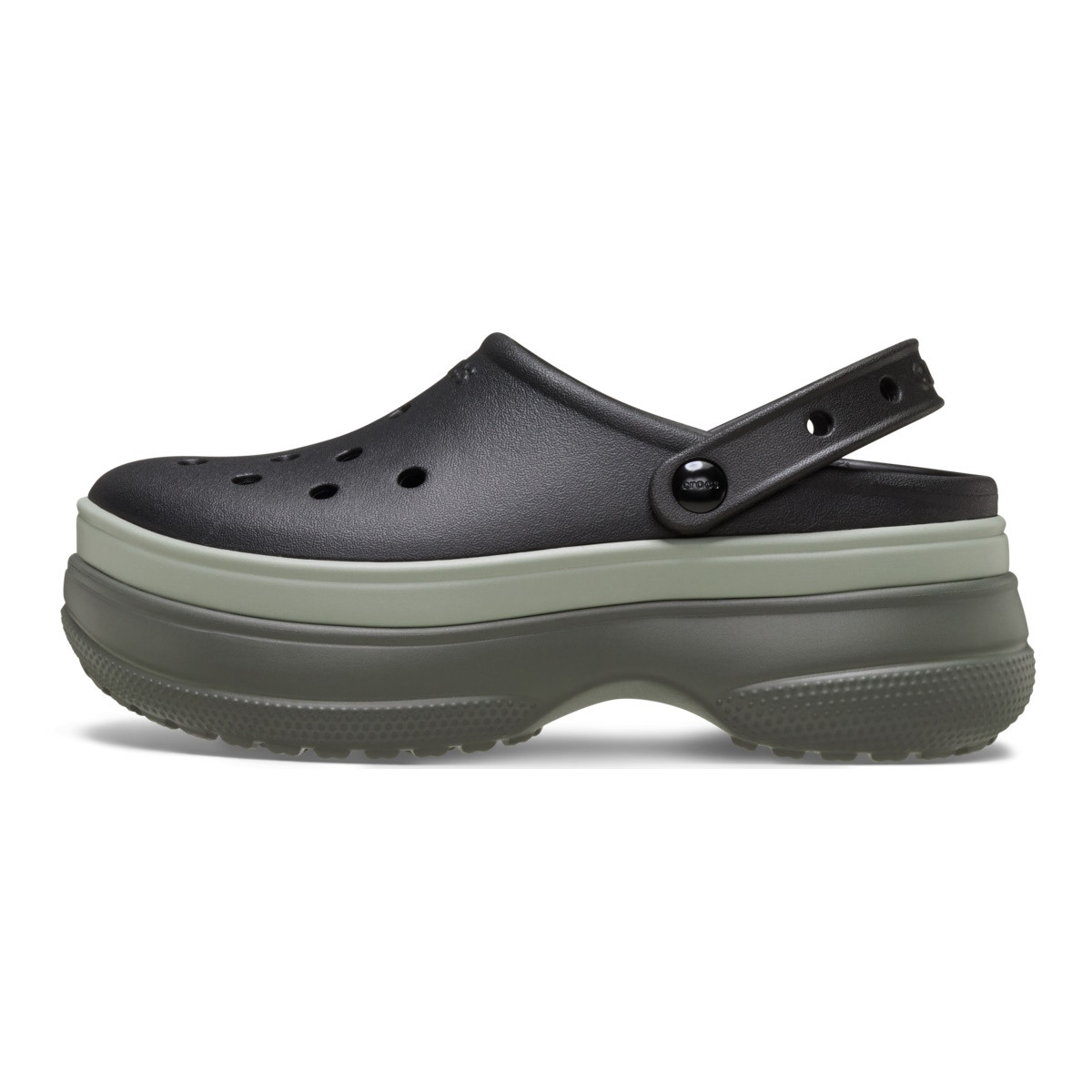 Saboti Crocs Classic Stacked Clog Negru - Black - poza 3