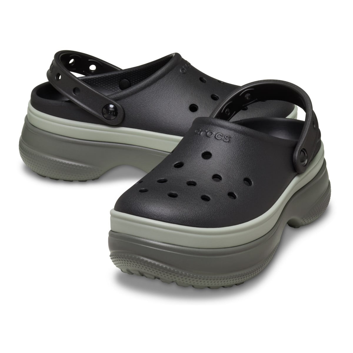 Saboti Crocs Classic Stacked Clog Negru - Black - poza 4