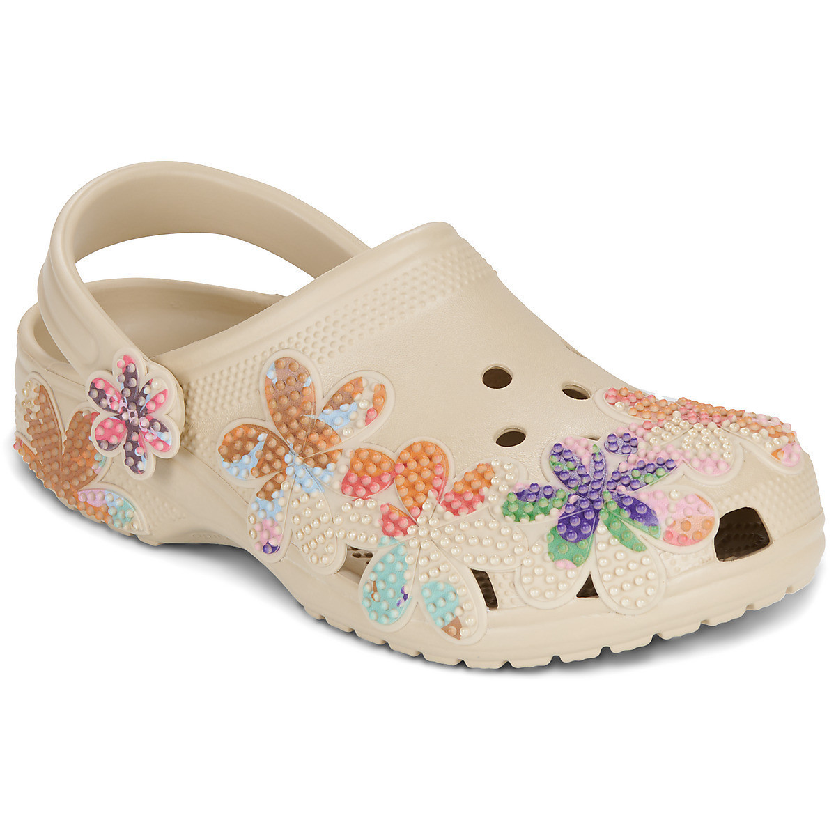 Saboți Crocs Classic Summer Beaded Clog Bej - Beige - poza 2
