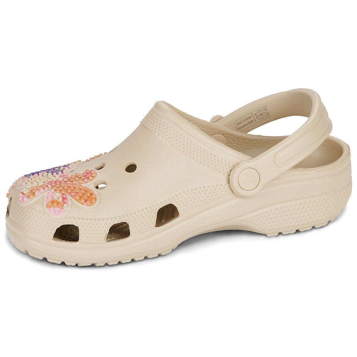 Saboți Crocs Classic Summer Beaded Clog Bej - Beige - poza 4