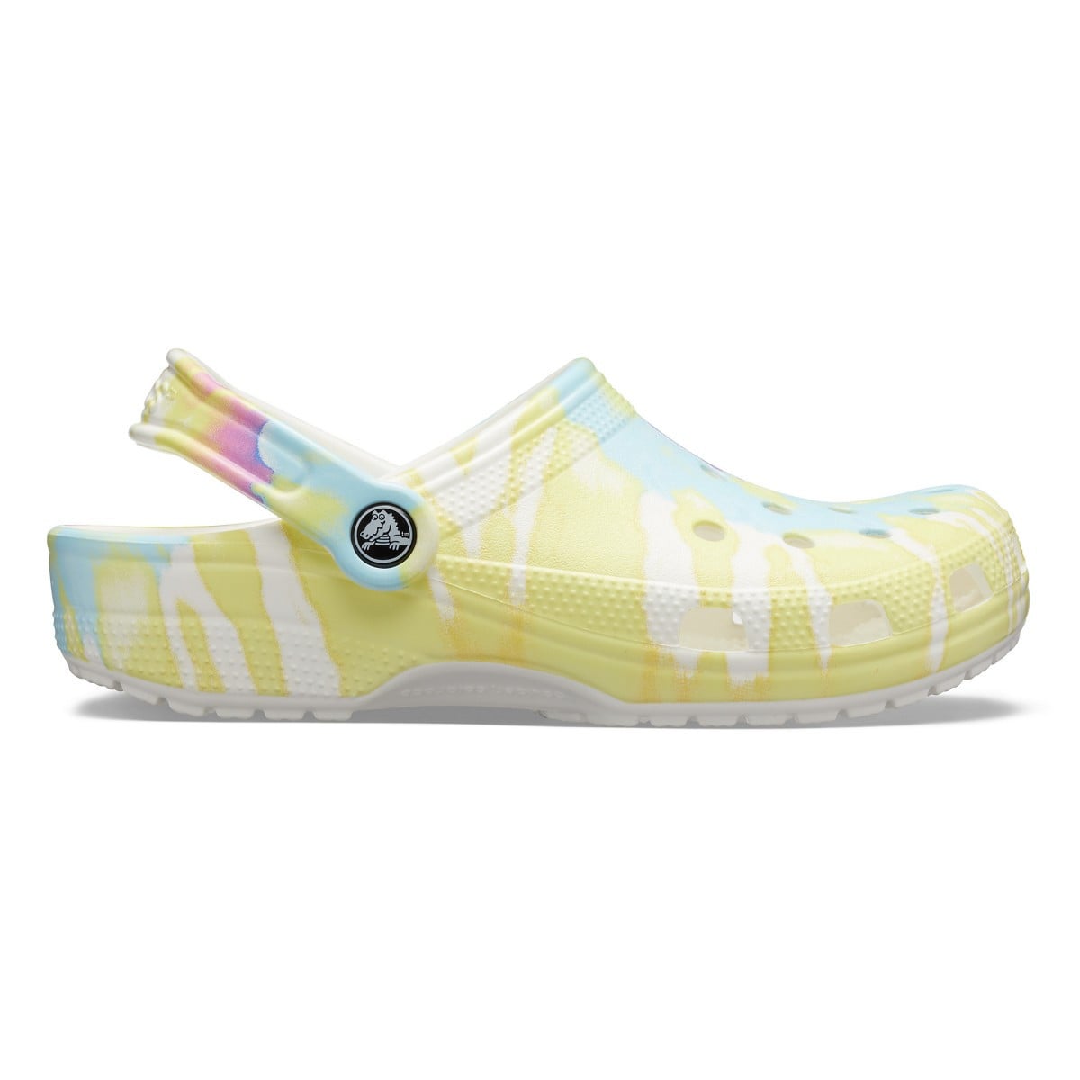 Saboti Crocs Classic Tie-Dye Graphic Clog Alb - White/Multi - poza 1