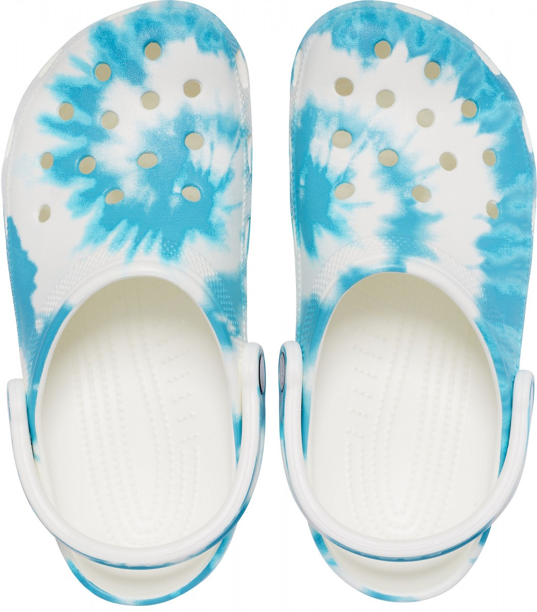 Saboti Crocs Classic Tie-Dye Graphic Clog Albastru deschis - Digital Aqua - poza 2