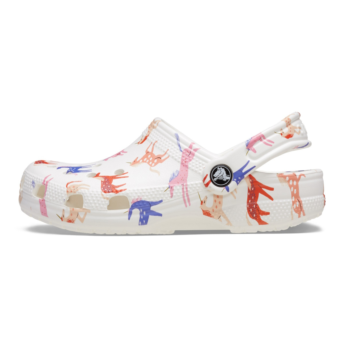 Saboti Crocs Classic Toddler Character Print Clog Alb - Unicorn - poza 3