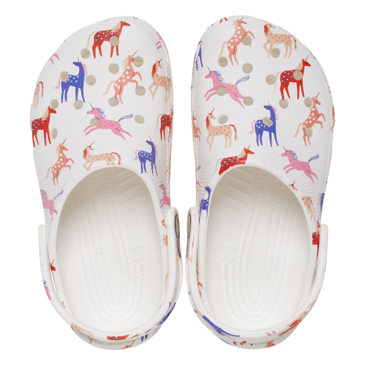 Saboti Crocs Classic Toddler Character Print Clog Alb - Unicorn - poza 5