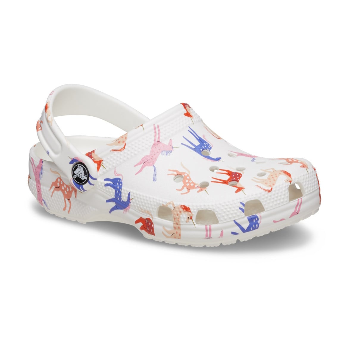 Saboti Crocs Classic Toddler Character Print Clog Alb - Unicorn - poza 1