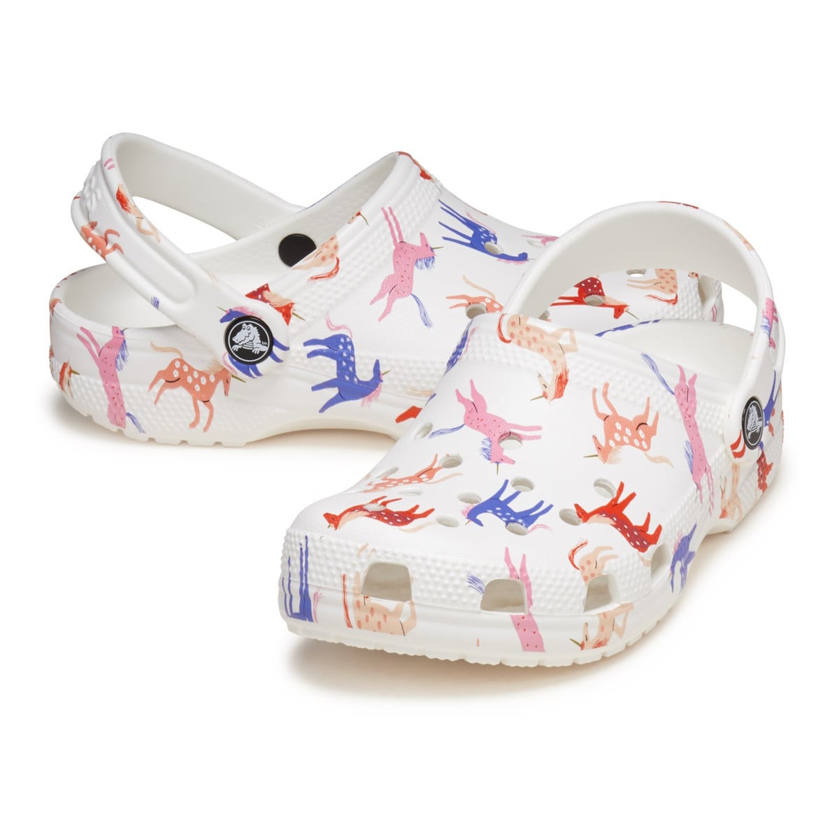 Saboti Crocs Classic Toddler Character Print Clog Alb - Unicorn - poza 4