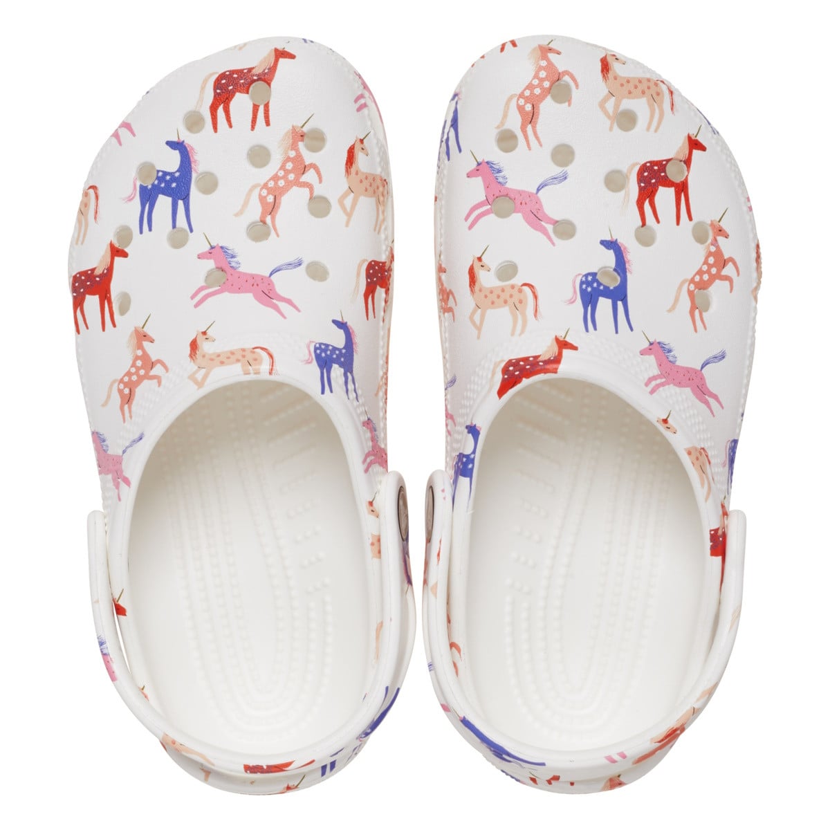 Saboti Crocs Classic Toddler Character Print Clog Alb - Unicorn - poza 5