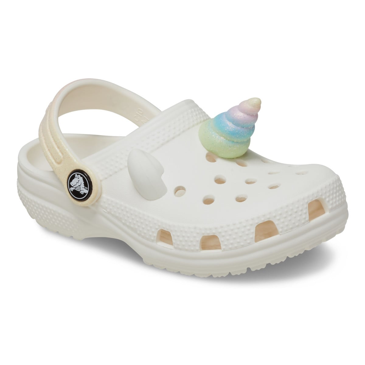 Saboti Crocs Classic Toddler I Am Rainbow Unicorn Clog Alb - Chalk - poza 1