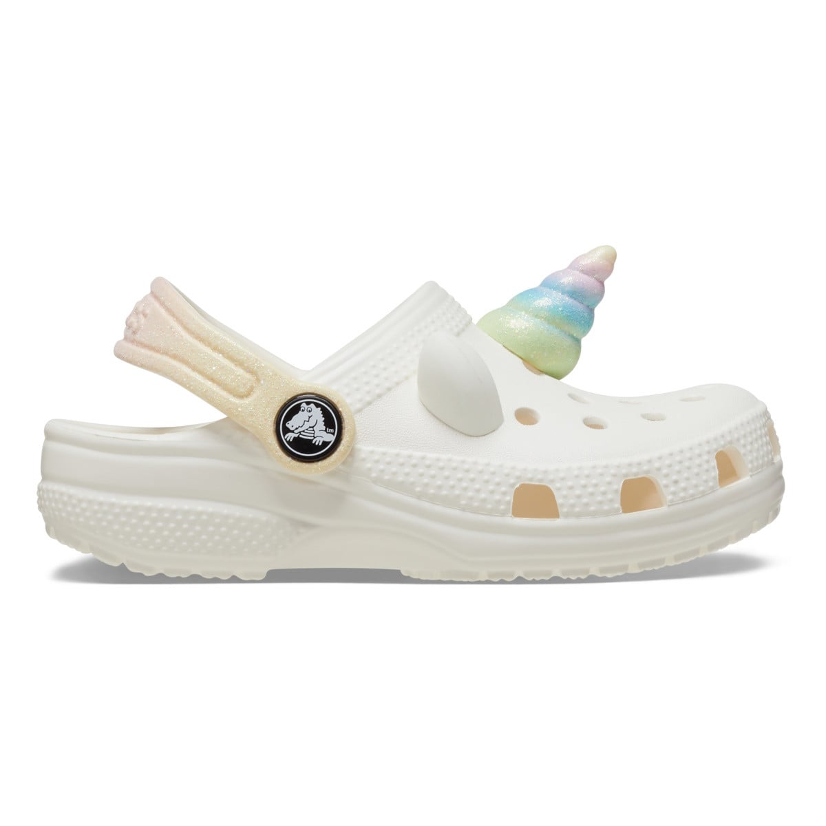 Saboti Crocs Classic Toddler I Am Rainbow Unicorn Clog Alb - Chalk - poza 2