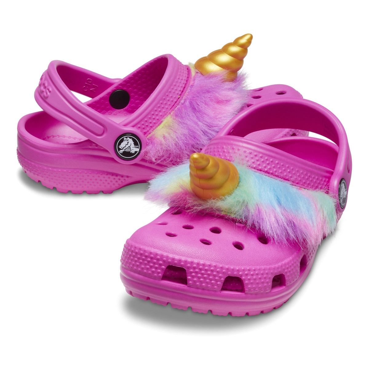 Saboti Crocs Classic Toddler I AM Unicorn Clog Roz - Juice - poza 4