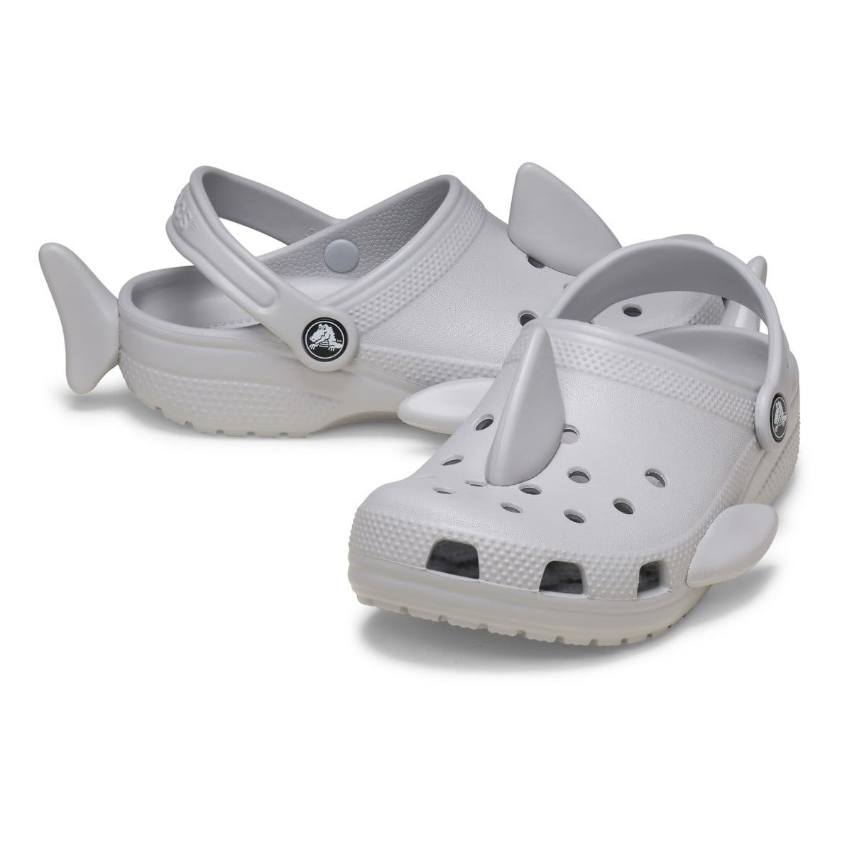 Saboti Crocs Classic Toddler IAM Shark Clog Gri - Atmosphere - poza 4