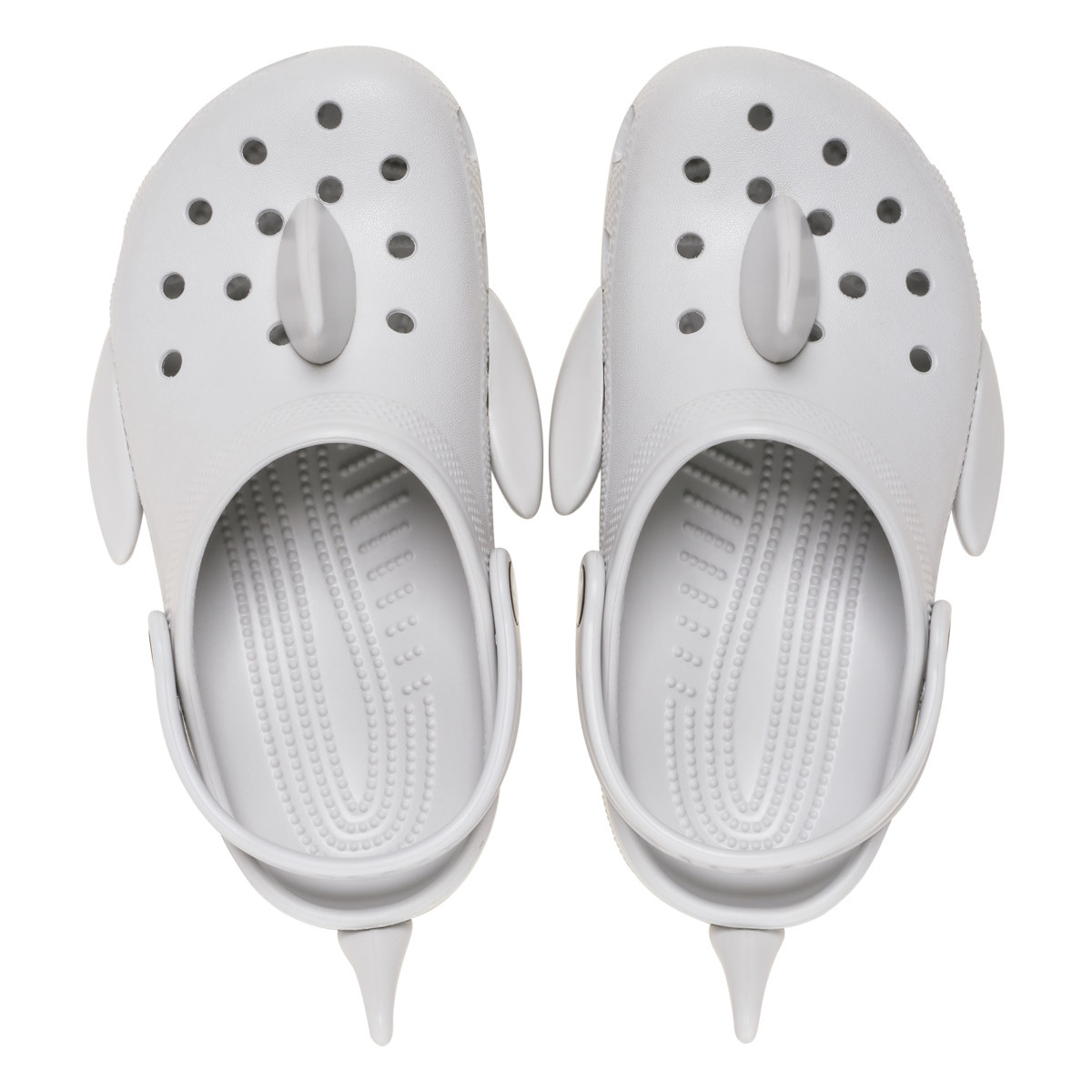 Saboti Crocs Classic Toddler IAM Shark Clog Gri - Atmosphere - poza 5