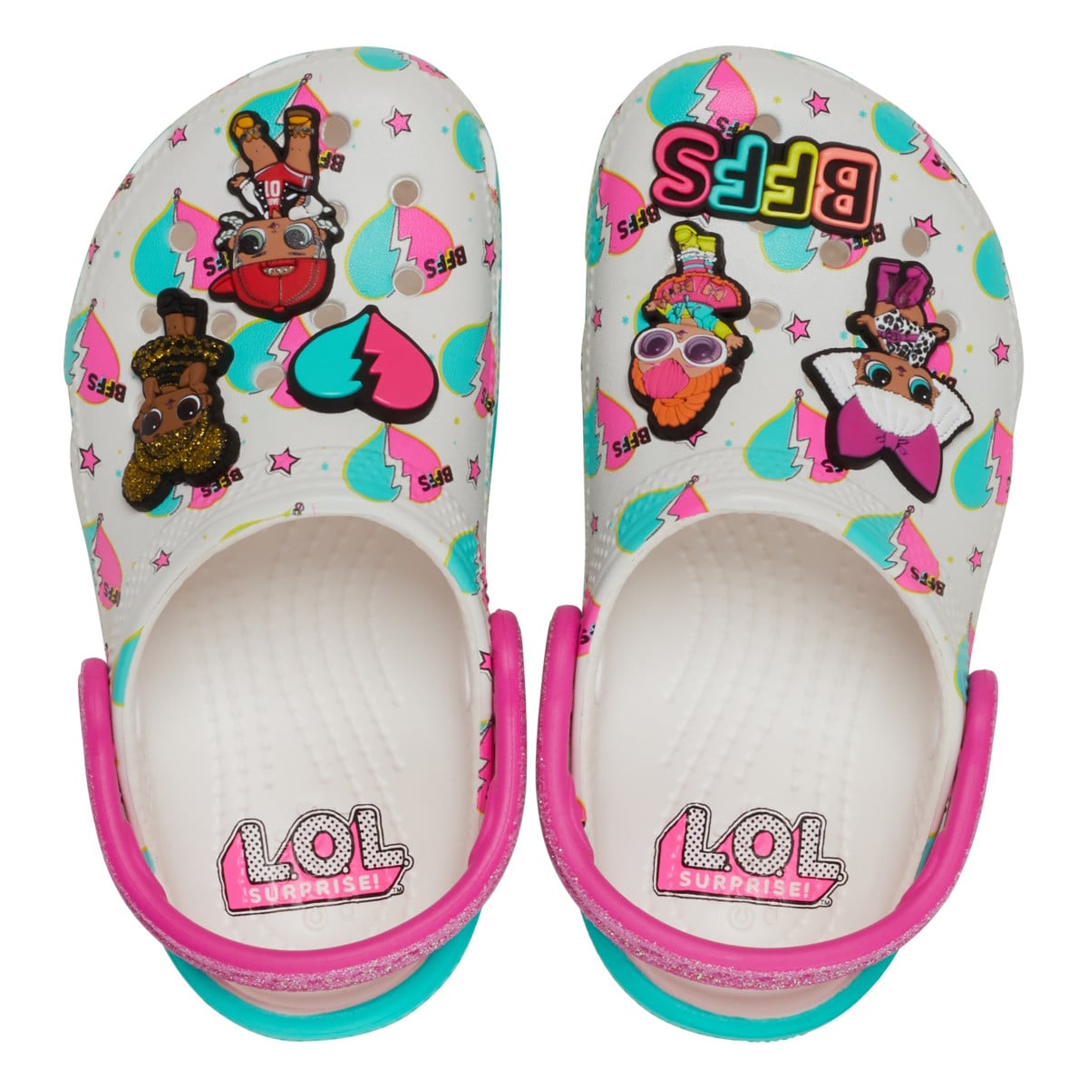 Saboti Crocs Classic Toddler LOL Surprise BFF Clog Alb - White - poza 1