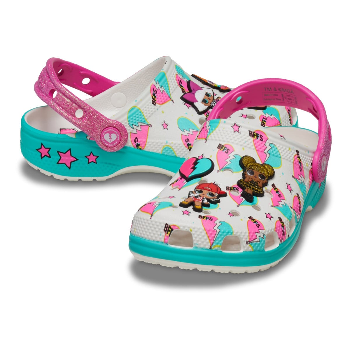 Saboti Crocs Classic Toddler LOL Surprise BFF Clog Alb - White - poza 5