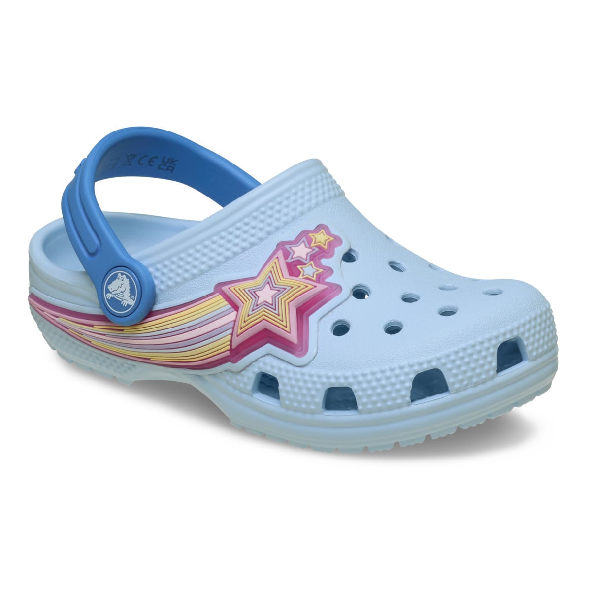 Saboti Crocs Classic Toddler Star Lights Clog Albastru - Blue Frost - poza 2