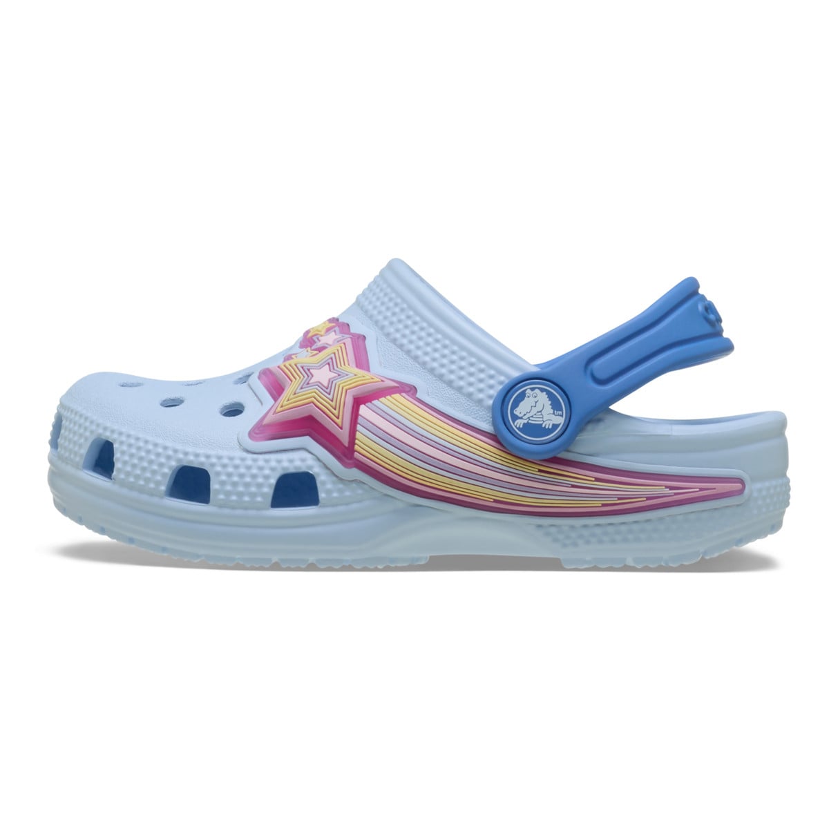 Saboti Crocs Classic Toddler Star Lights Clog Albastru - Blue Frost - poza 3