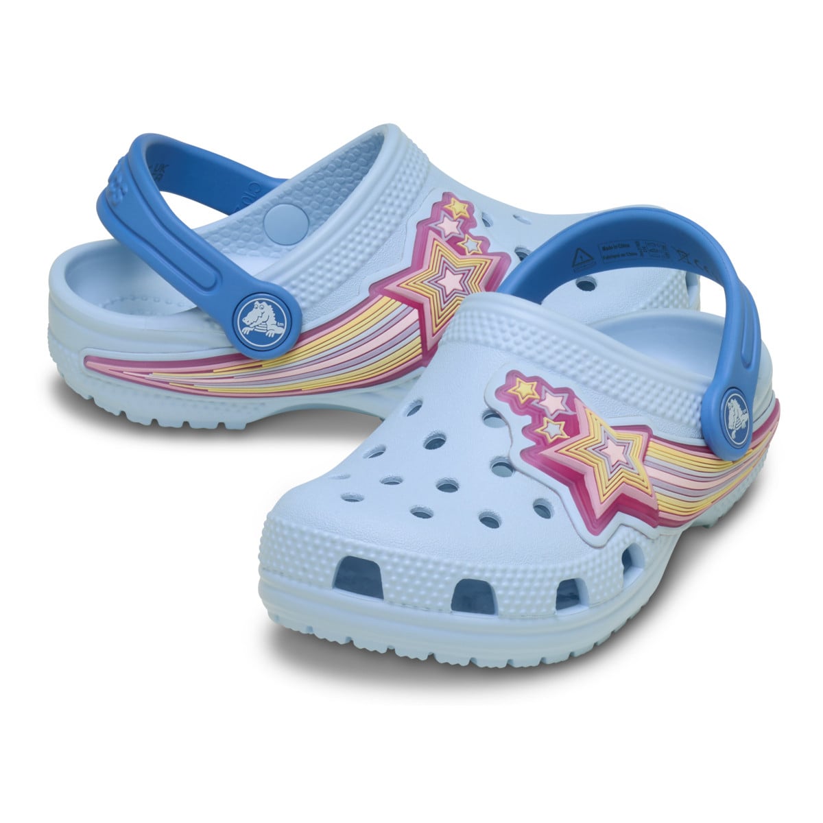 Saboti Crocs Classic Toddler Star Lights Clog Albastru - Blue Frost - poza 4