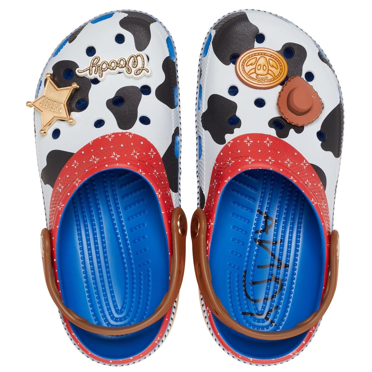 Saboti Crocs Classic Toy Story Woody Clog Albastru - Blue Jean - poza 1