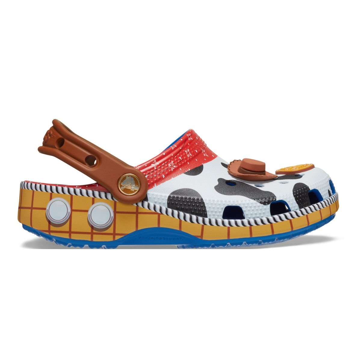 Saboti Crocs Classic Toy Story Woody Clog Kids Albastru - Blue Jean - poza 2