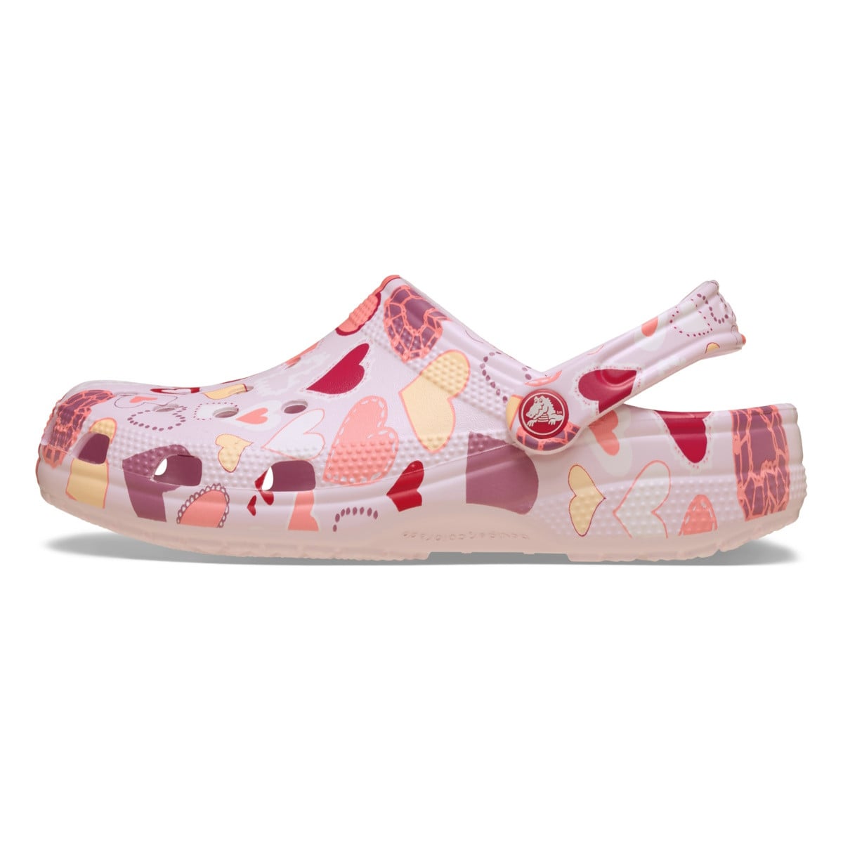 Saboti Crocs Classic V's Day Clog K Roz - Pink Milk/Hearts - poza 3