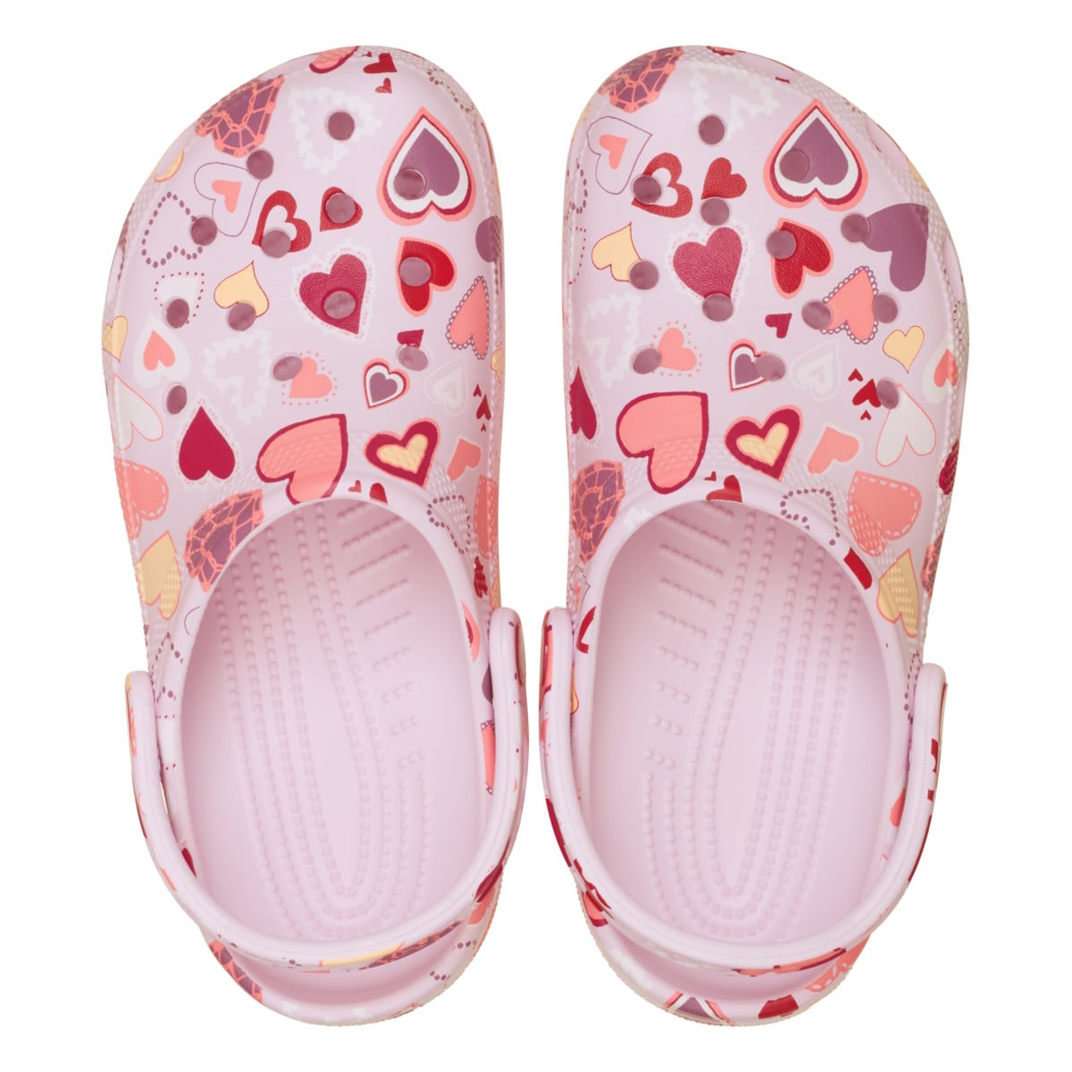 Saboti Crocs Classic V's Day Clog K Roz - Pink Milk/Hearts - poza 4