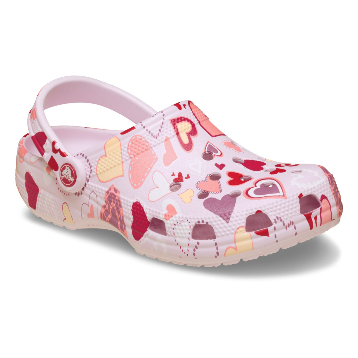 Saboti Crocs Classic V's Day Clog K Roz - Pink Milk/Hearts - poza 2