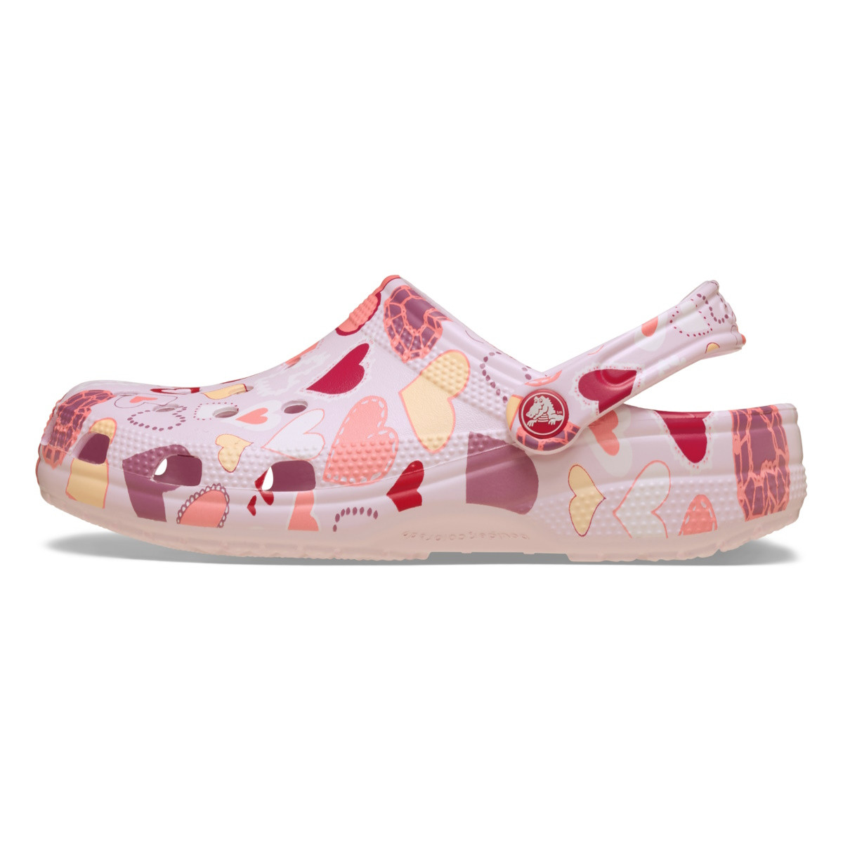 Saboti Crocs Classic V's Day Clog K Roz - Pink Milk/Hearts - poza 3