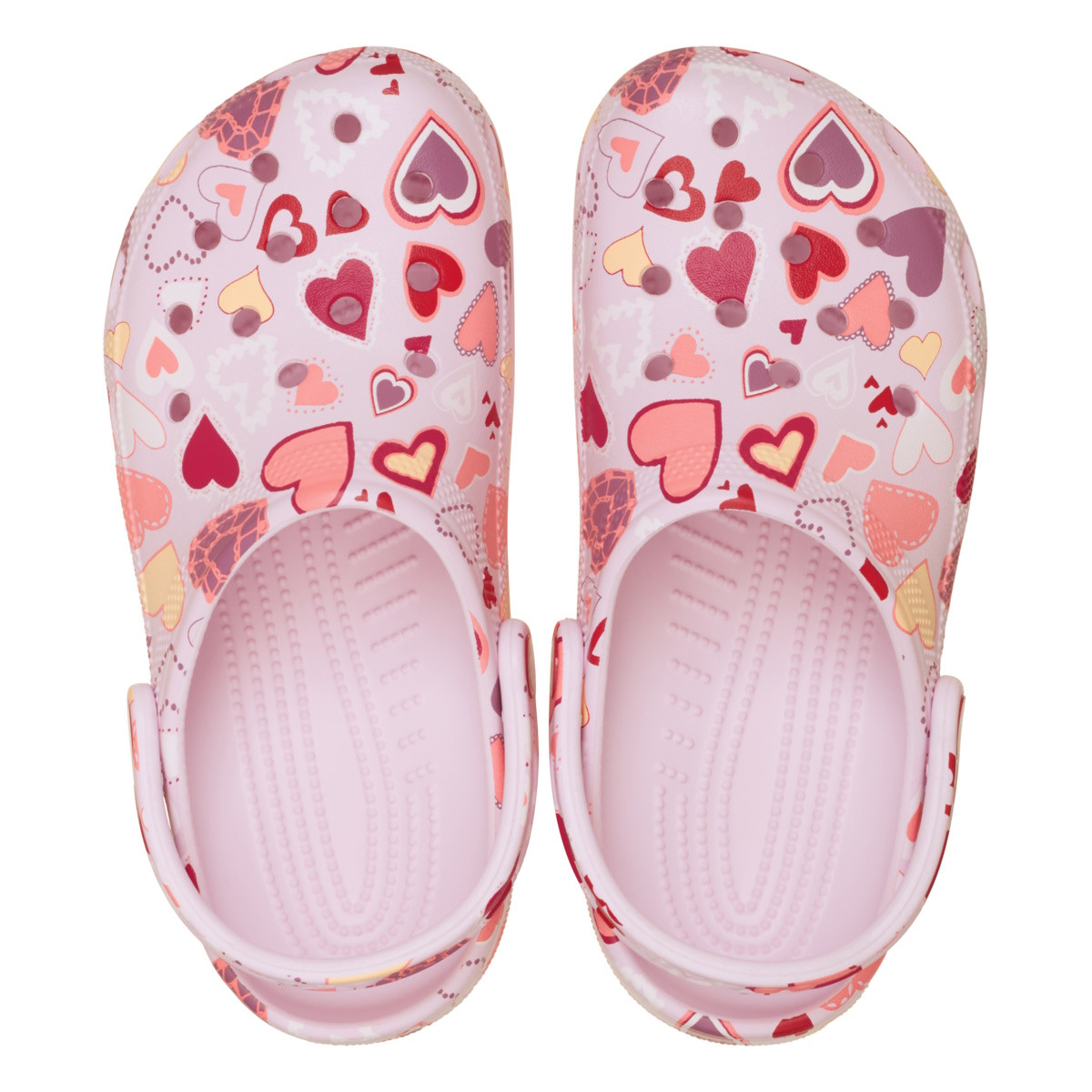 Saboti Crocs Classic V's Day Clog K Roz - Pink Milk/Hearts - poza 4
