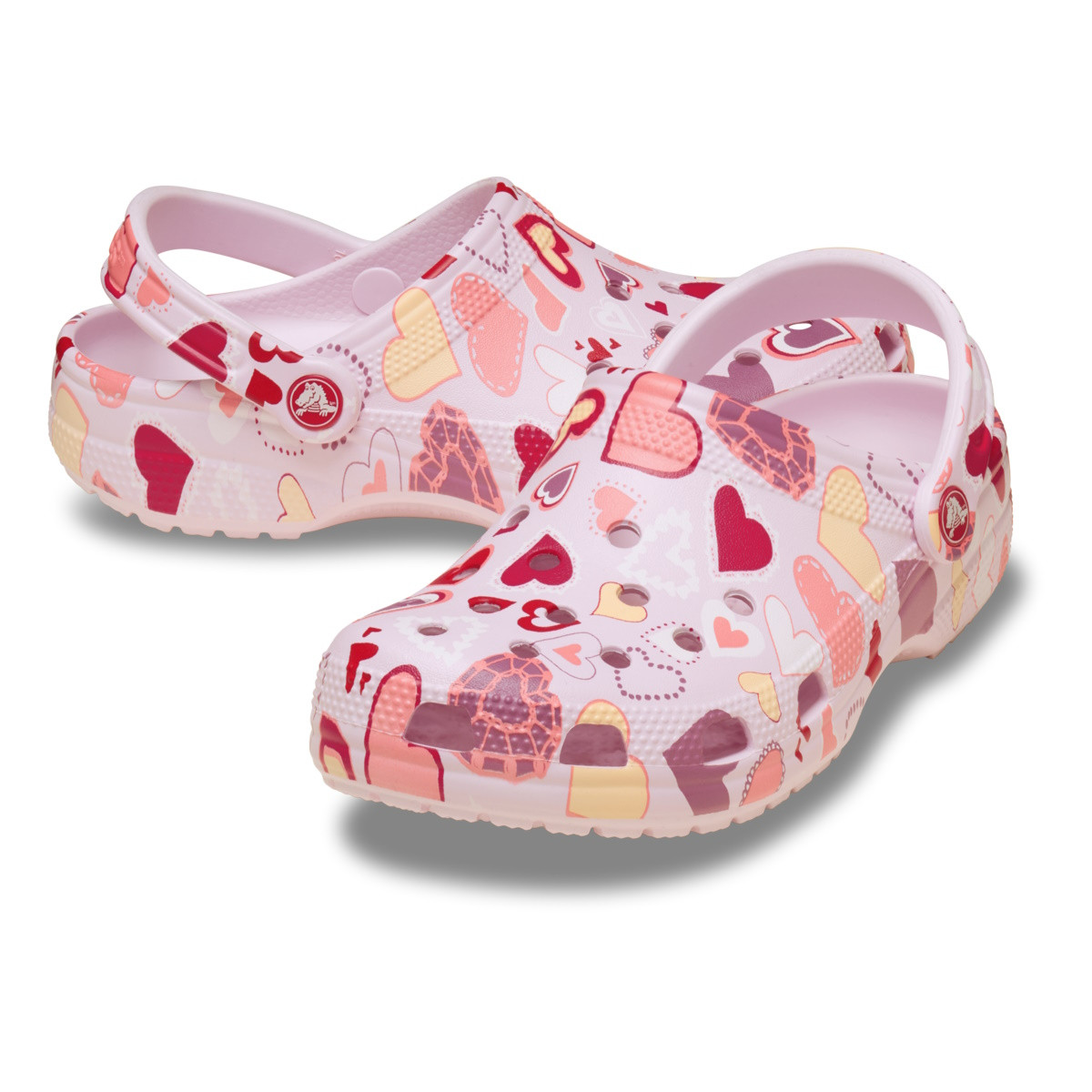 Saboti Crocs Classic V's Day Clog K Roz - Pink Milk/Hearts - poza 5