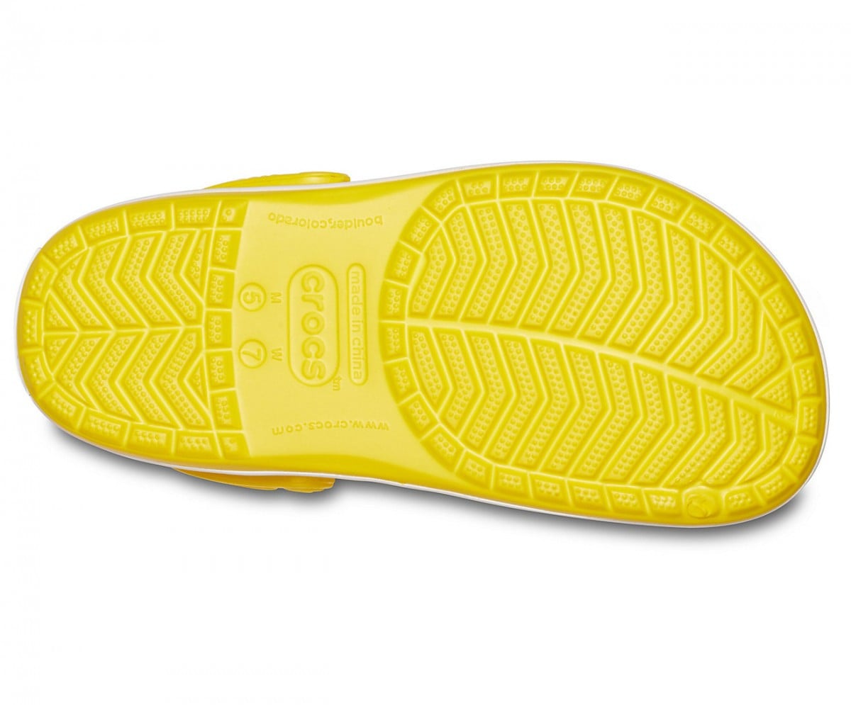 Saboti Crocs Crocband Galben - Lemon/White - poza 4