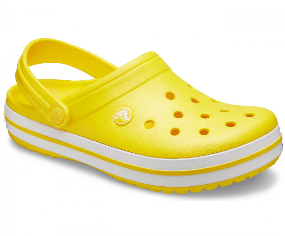 Saboti Crocs Crocband Galben - Lemon/White - poza 2