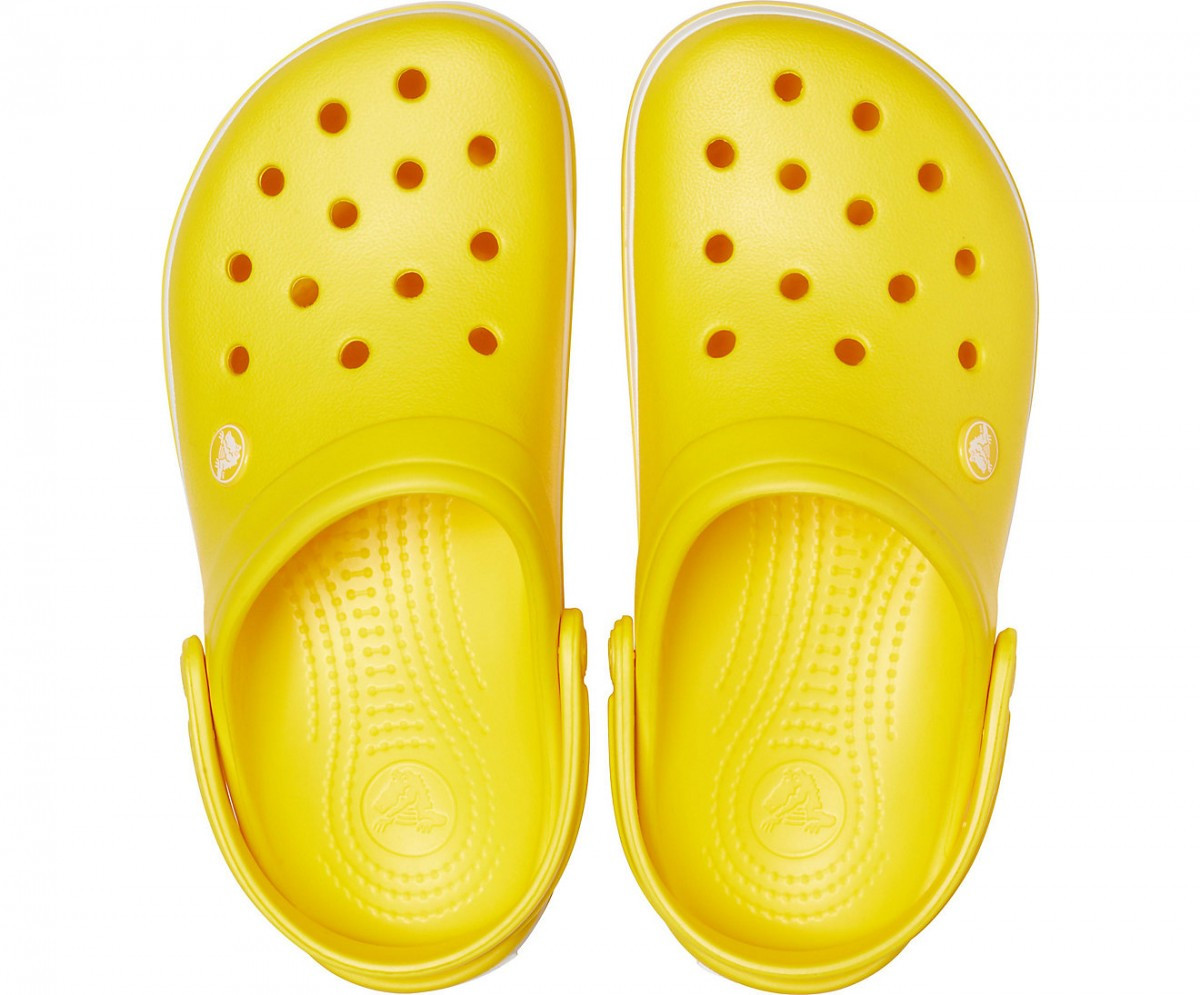 Saboti Crocs Crocband Galben - Lemon/White - poza 3