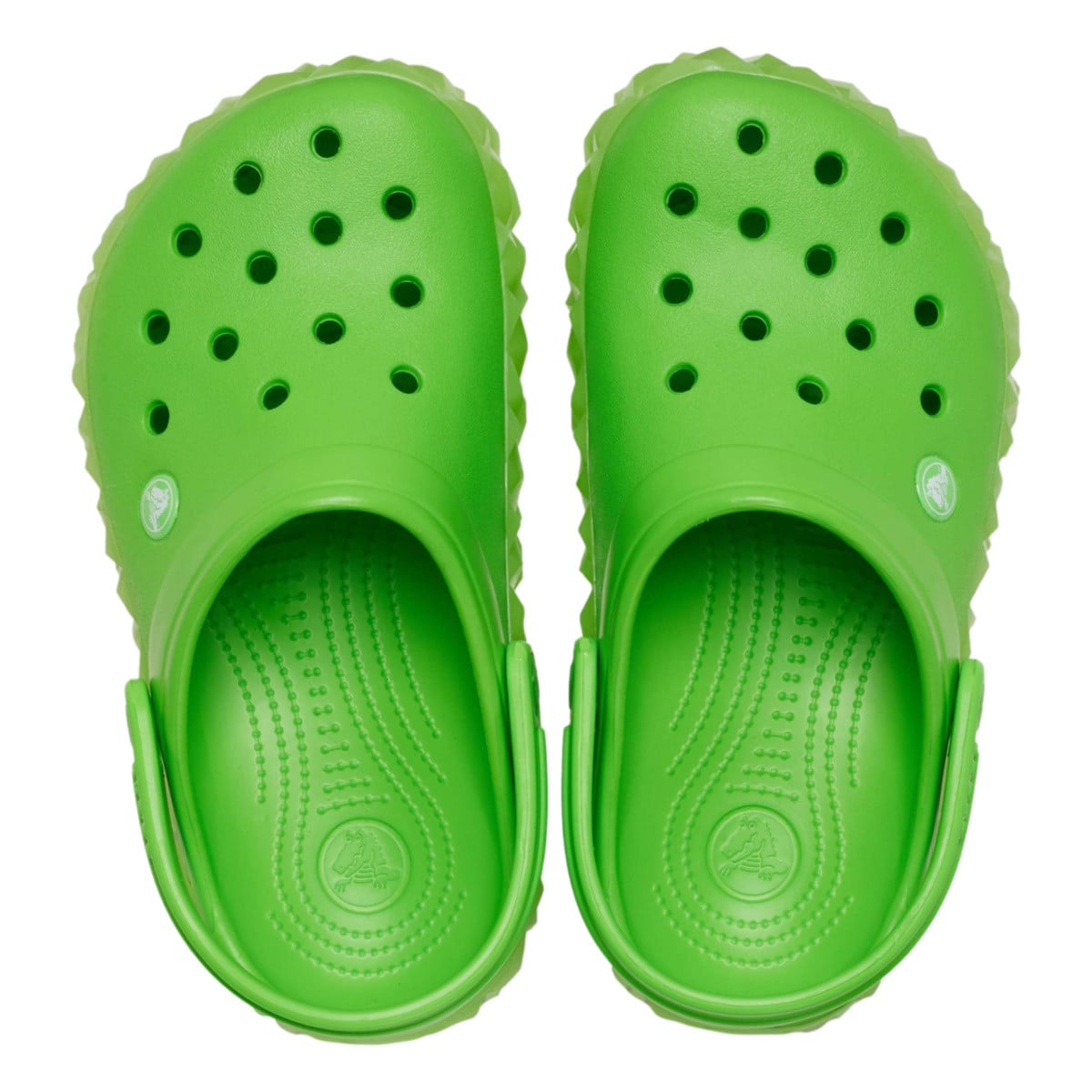 Saboti Crocs Crocband Geometric Glow In the Dark Band Clog Kids Verde - Green Slime - poza 5