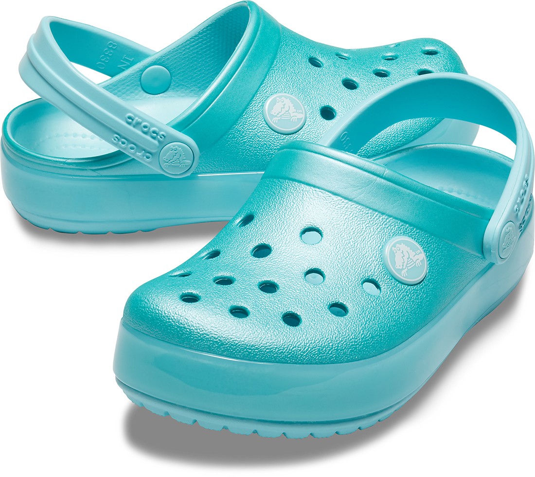 Saboti Crocs Crocband Ice Pop Kids Clog Albastru deschis - Ice Blue - poza 2