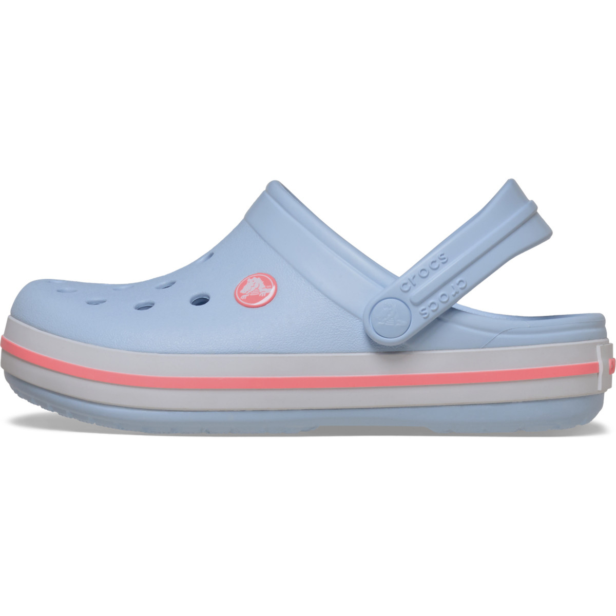 Saboți Crocs Crocband Kid's New Clog Albastru - Blue Frost/Guava - poza 3