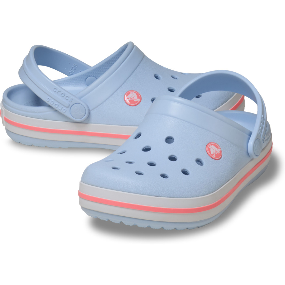 Saboți Crocs Crocband Kid's New Clog Albastru - Blue Frost/Guava - poza 4