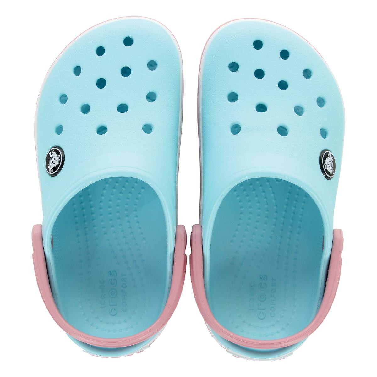 Saboți Crocs Crocband Kid's New Clog Albastru - Ice Blue/White - poza 5